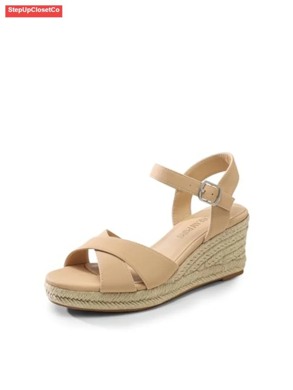 Espadrille Wedge Sandals | Adjustable Buckle Platform, Comfortable Heeled